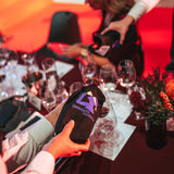 Wine Tote Bag with “Unmasked Mystery” Print