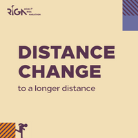 Distance change (to a longer)